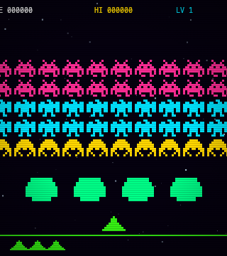 Space Invaders pixel art