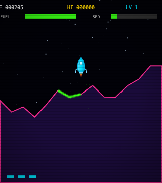 Neon Lander pixel art